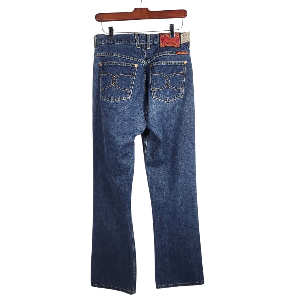 Lucky Brand Cowgirls Dream 286‎ Low Rise Flare Jeans Blue 8/29 Made in USA Y2K